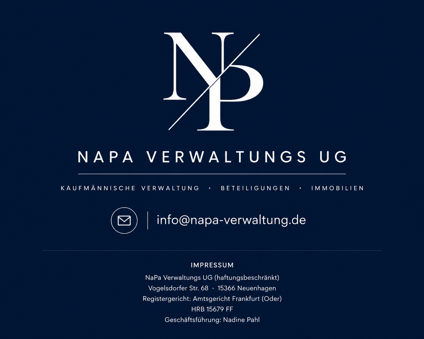 NaPa Verwaltungs UG – Kaufmännische Verwaltung, Beteiligungen und Immobilien